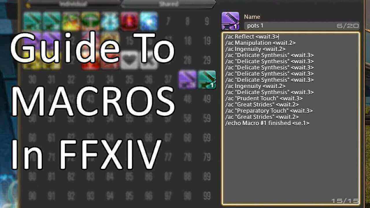 FFXIV Crafting Macros