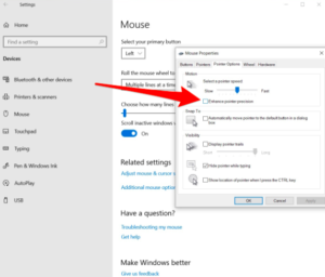 How to turn off mouse acceleration