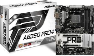 ASRock AB350 PRO4 ATX Motherboard best white motherboard with small form factor