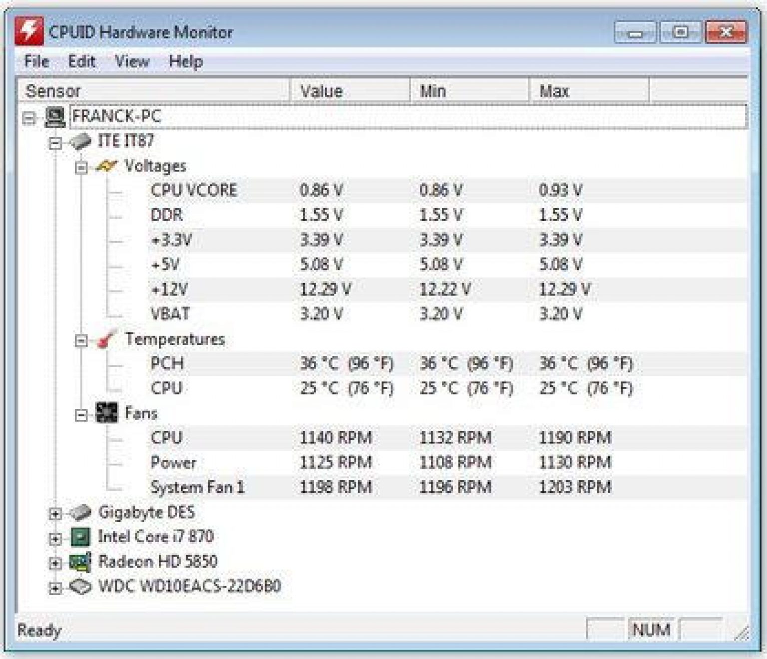 Hardware monitor на русском